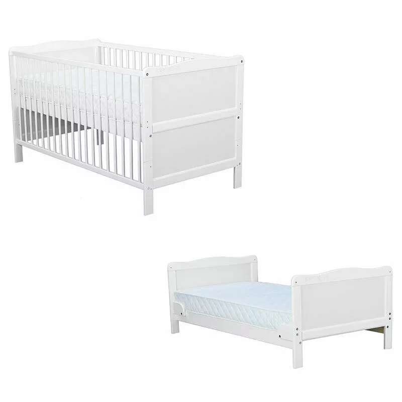 BabyNeeds - Patut din lemn Nadia transformabil pentru bebe si junior