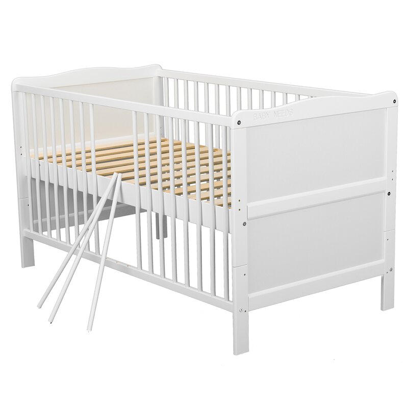 BabyNeeds - Patut din lemn Nadia transformabil pentru bebe si junior