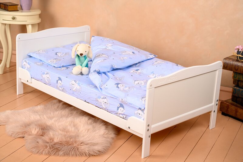 BabyNeeds - Patut din lemn Nadia transformabil pentru bebe si junior