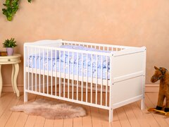 BabyNeeds - Patut din lemn Nadia transformabil pentru bebe si junior